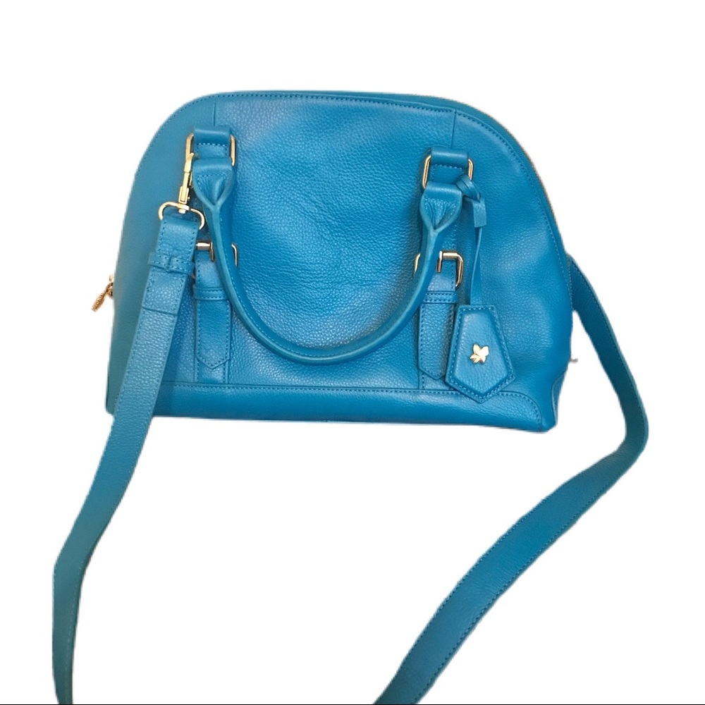 Teal Blue Ora Delphine Leather Handbag